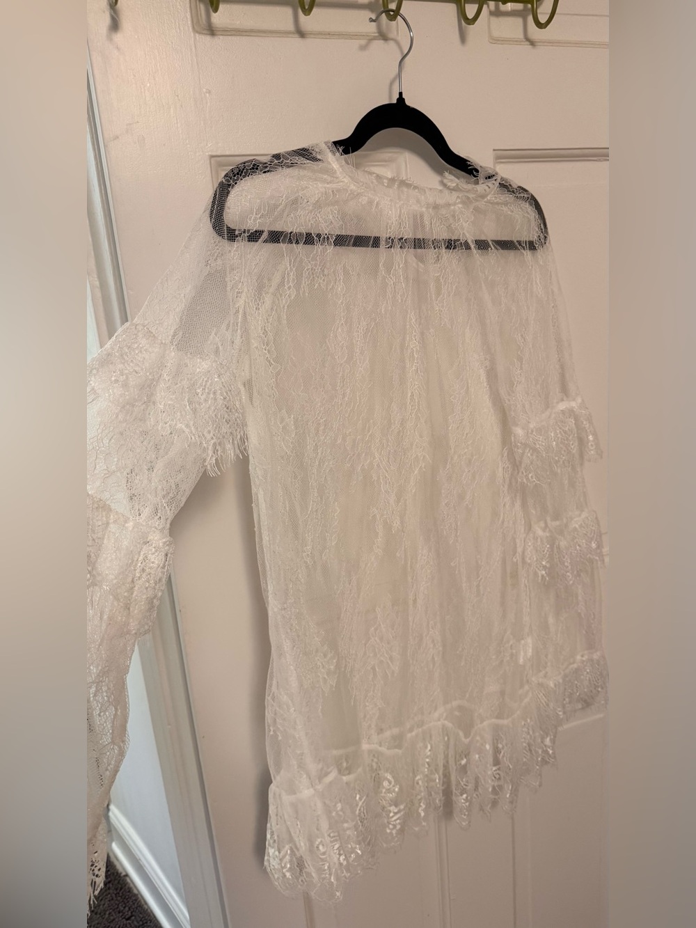 Sheer White Lace Robe - Elegant Women's Sleepwear